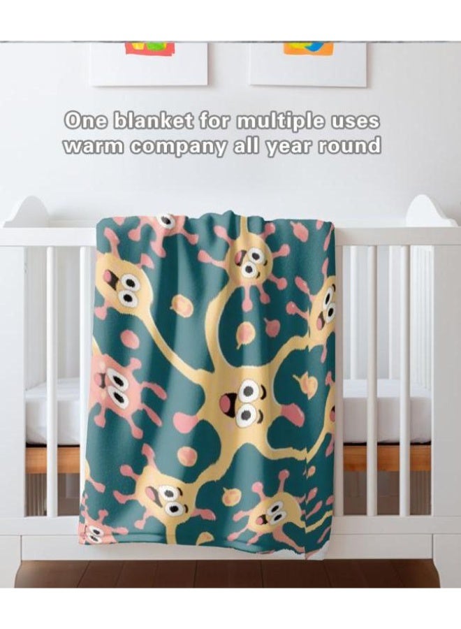 general Baby and children's cartoon flannel thin blanket (warm and comfortable, suitable for sleep, game use) 70cm*100cm - Image 2