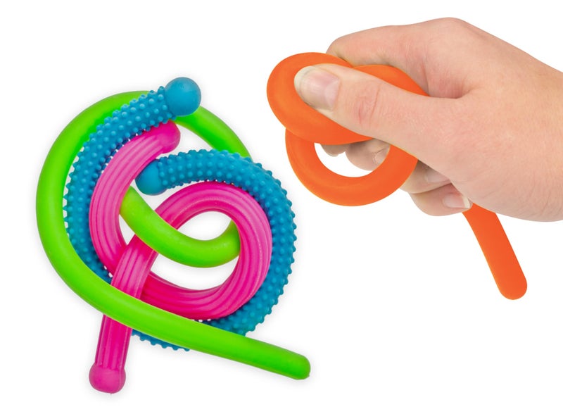 JA-RU Udon Textured Stretchy Sensory Noodles for Kids (1 Pack  3 Colored Noodles Each) Stretchy String Fidget Toys. Kids Stress Relief Toy. Bulk Party Favors. UDON-4799-1 - Image 3