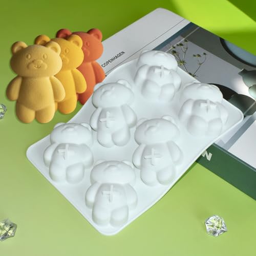 mostsom 3D Bear Shape Silicone Molds for Baking Mousse Cake Fondant Mold French Dessert Pastry Chocolate Mould Soap and Ice Cream Baking Mold for Cakes B_ Bear - Image 1