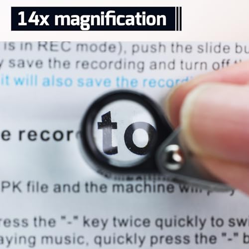 GAIN EXPRESS Hasting Foldaway Mini Design 14x Magnification 12mm Triplet Optical Glass Stainless Steel Body PocketSize Magnifying Tool for Eye Stamps Watches Hobbies and Gems White - Image 3