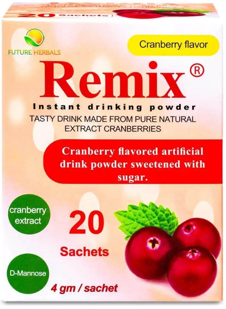 FUTURE HERBALS - Remix Cranberry Extract with Mannose 20 Sachets - Image 1