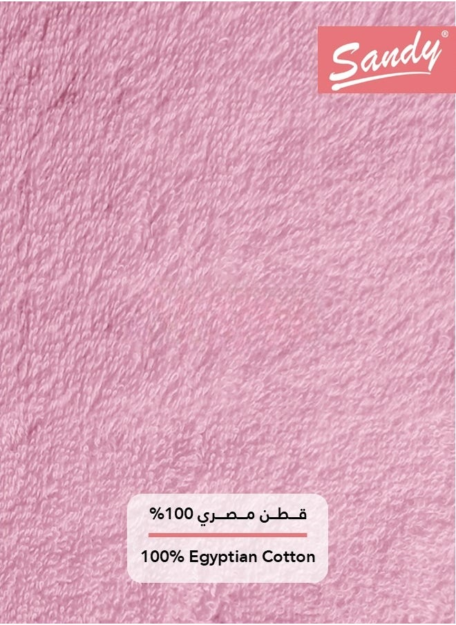 ساندي منشفة حمام ساندي عالية الجودة قطن 100% صنعت في مصر، ناعمة وسريعة الجفاف وعالية الامتصاص (70 × 140 سم) - زهري  - Image 5