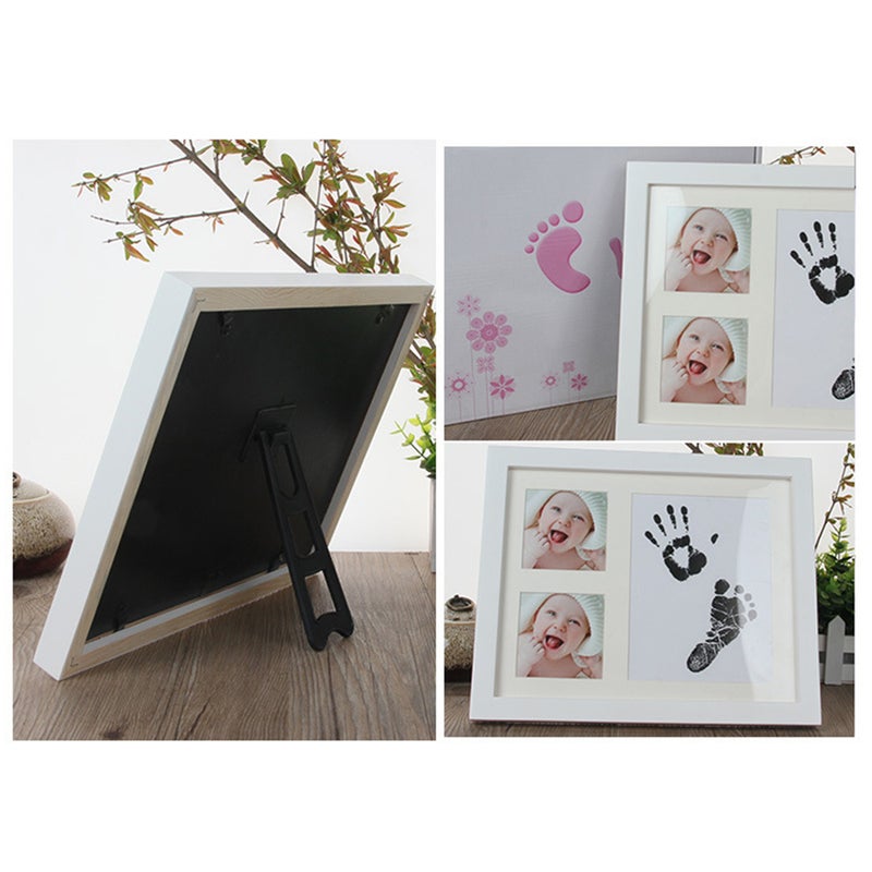 Newborn Baby Handprint and Footprint Picture Frame Kit Baby Keepsake Frames Picture Frame Kit with Ink Pad Infant Shower Gifts for New Parents - Image 4