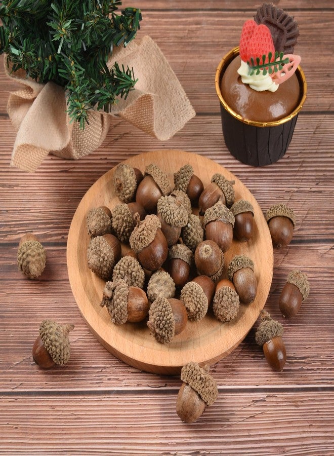 Luckforest Artificial Acorns, 30 Pcs Simulation Lifelike Acorn with Natural Caps DIY Craft Acorns for Thanksgiving Day Christmas Wedding Home Decor Photography Props - Image 3