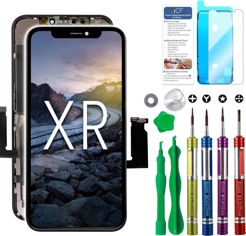 Ace Tech Cellular Compatible with iPhone XR Premium LCD Screen Replacement 6.1 inch (Model A1984, A2105, A2106, A2108) High Resolution Display digitizer Assembly Touch Screen - Image 1