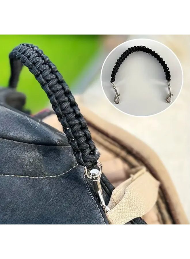 حزام توازن ركوب الخيل الغربي الأسود قبضة غير قابلة للانزلاق آلية قفل آمنة - Image 2