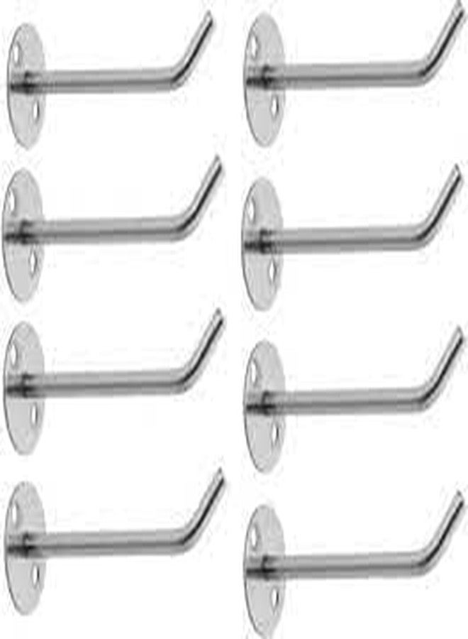 BOSNEY implemental Bosney 8" Stainless Steel Wall‑Mount Display Hook for Shop Showroom Boutique Hardware Fittings Rust‑Resistant Heavy Duty Chrome Finish Commercial Grade - Pack of 12 - Image 2