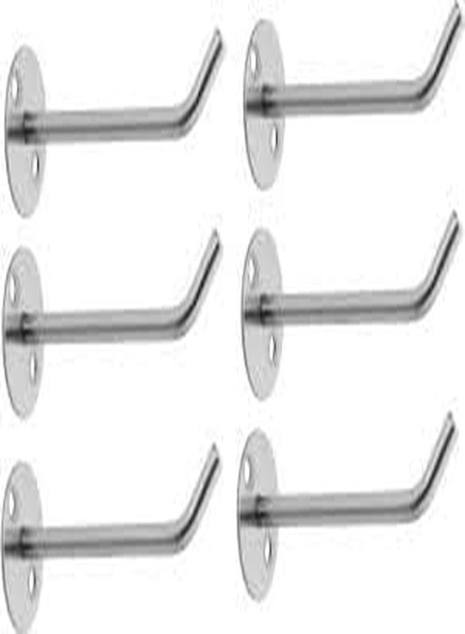 BOSNEY implemental Bosney 8" Stainless Steel Wall‑Mount Display Hook for Shop Showroom Boutique Hardware Fittings Rust‑Resistant Heavy Duty Chrome Finish Commercial Grade - Pack of 12 - Image 1