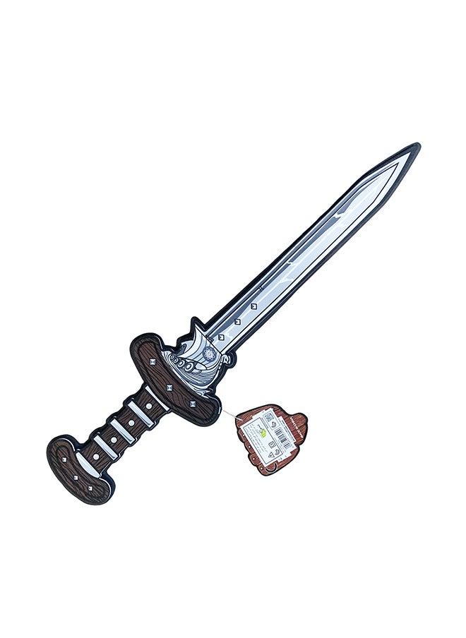 Galaxy Medieval Knight Foam Sword – Soft and Safe Toy Weapon for Kids 3+ – Decorative Silver Blade with Brown Handle, Perfect for Imaginative Play - pzsku/ZCB84A1E776D3951BAFA7Z/45/_/1733911787/d5dfd390-74dd-48c2-94d6-3c559e3c7c51