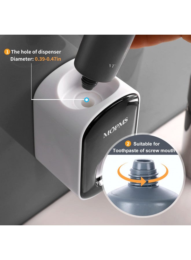 MOPMS Toothpaste Dispenser Wall Mounted for Bathroom Automatic Toothpaste Squeezer for Kids and Adult (Black-1Pcs) - Image 1