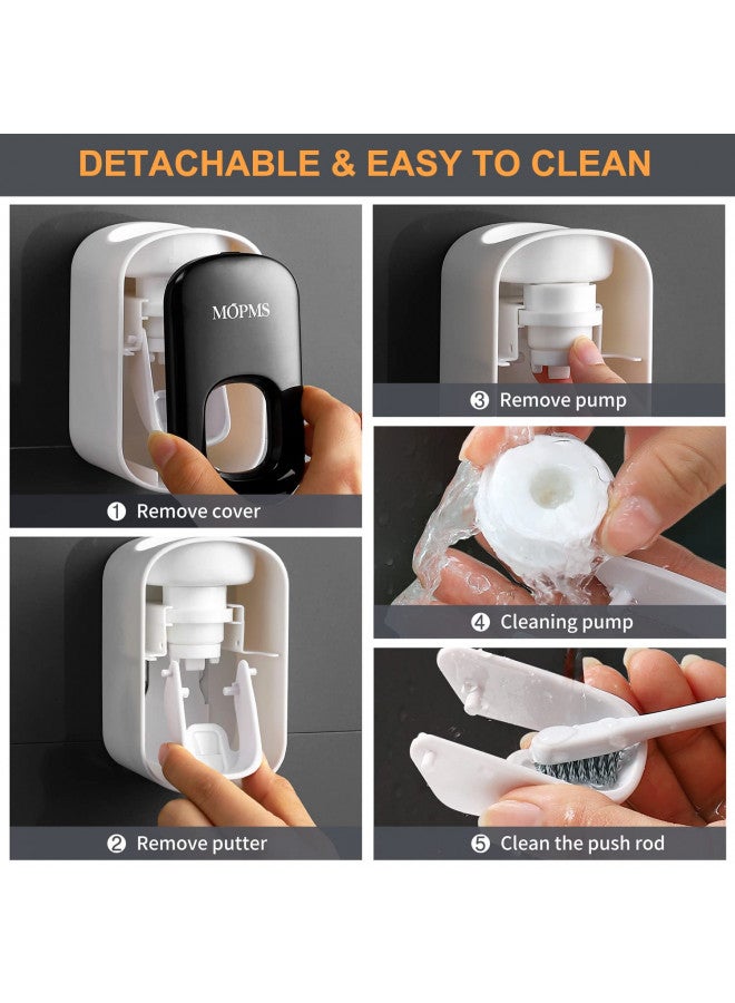 MOPMS Toothpaste Dispenser Wall Mounted for Bathroom Automatic Toothpaste Squeezer for Kids and Adult (Black-1Pcs) - Image 3