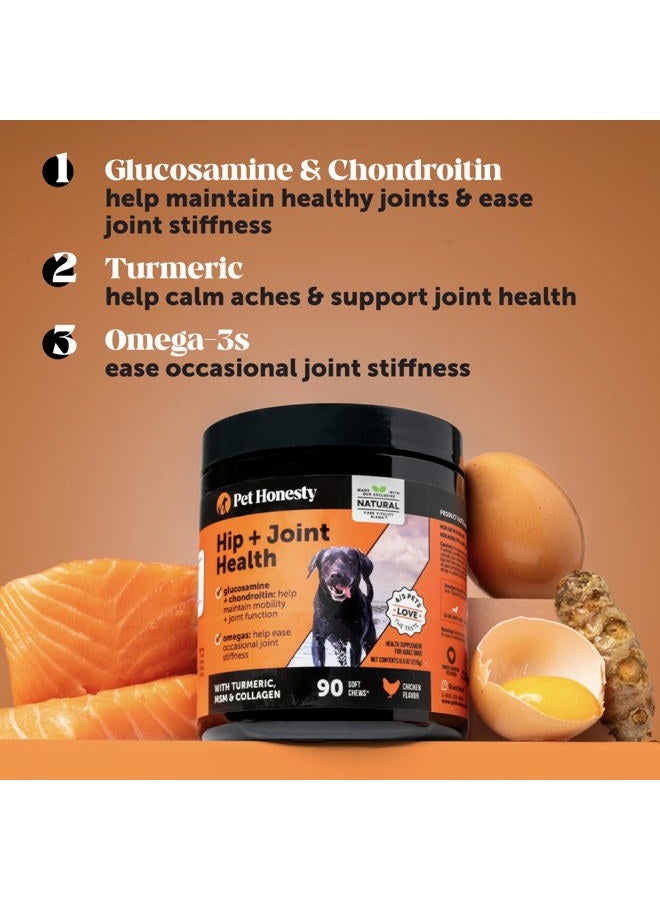 Pet Honesty Glucosamine Chondroitin, MSM, Turmeric - Advanced Hip and Joint Support Supplement for Dogs Chews and Joint Pain Relief - 90 ct - Image 3