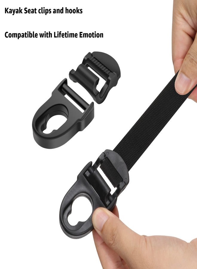 Norward Kayak Seat Repair Kit Compatible with Lifetime Emotion Seat Contain Seat Clips and Hooks Fits(Pack of 4) - Image 3