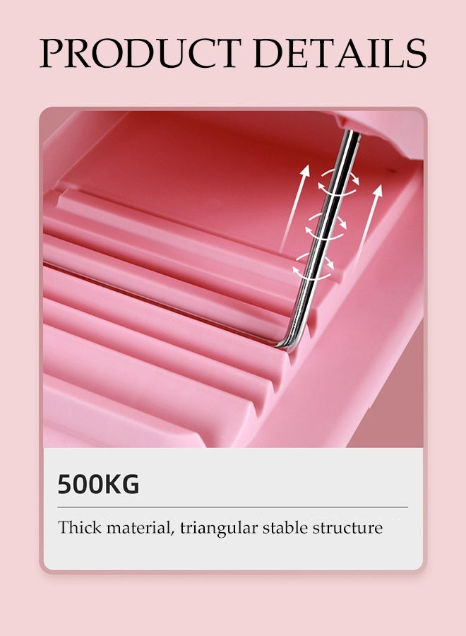 DUNISO Portable Calf Stretching Tilt Board,Adjustable  Stretch Plate With Non-slip Foot Pads,Six Speed Mode ,for Home Yoga Gym Fitness Office Workout (Pink) - Image 5