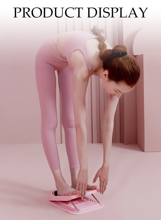 DUNISO Portable Calf Stretching Tilt Board,Adjustable  Stretch Plate With Non-slip Foot Pads,Six Speed Mode ,for Home Yoga Gym Fitness Office Workout (Pink) - Image 2