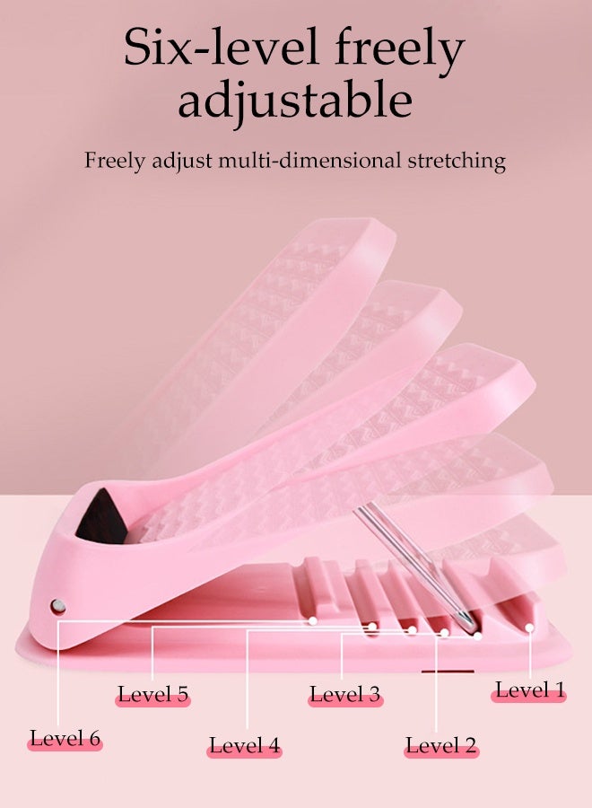 DUNISO Portable Calf Stretching Tilt Board,Adjustable  Stretch Plate With Non-slip Foot Pads,Six Speed Mode ,for Home Yoga Gym Fitness Office Workout (Pink) - Image 4