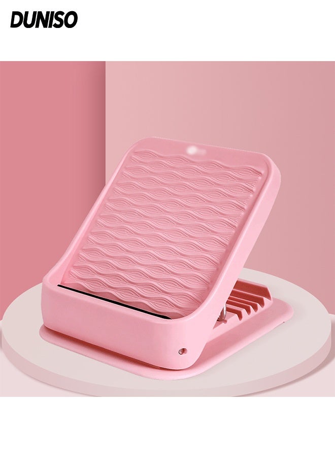 DUNISO Portable Calf Stretching Tilt Board,Adjustable  Stretch Plate With Non-slip Foot Pads,Six Speed Mode ,for Home Yoga Gym Fitness Office Workout (Pink) - Image 1