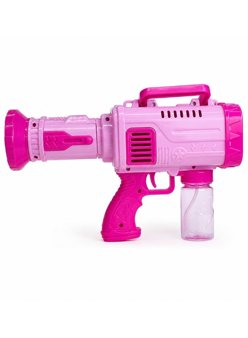 Bubble Machine Gun, Bubble Gun with Lights, Bubble Solution, 69 Holes Bubbles Machine for Kids Adults, Summer Toy Gift for Outdoor Indoor Birthday Wedding Party - Blue Bubble Makers (color May Vary) - Image 3