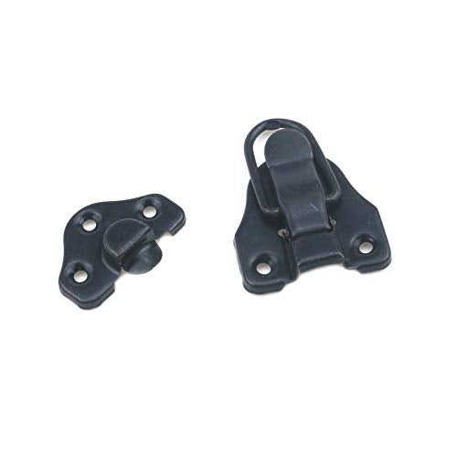 Geesatis 8 Pcs Metal Box Hasp Lock Toggle Latch Catch Decorative Hasp BoxLatch Hasps for Jewelry Wooden Case Boxes, with Mounting Screws, Black - Image 3