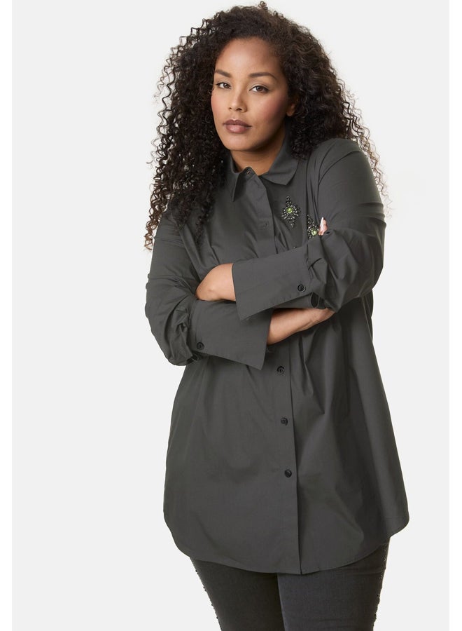 Rhinestone Long Sleeve Shirt