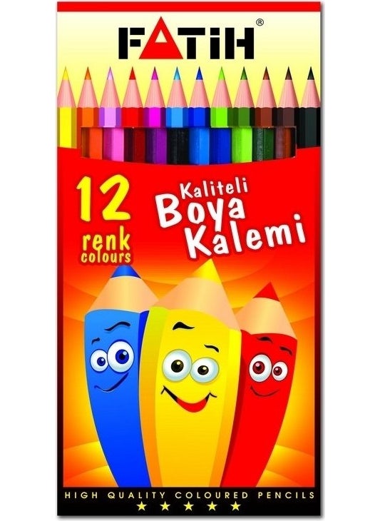 Fatih 33112 Dry Paint 12 Colors Full Size / Dry Pencil Paint Set - New 