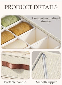 DUNISO 3pcs Wardrobe Clothes Organizer Sock Underwear Drawer Organizer Dividers Cell Foldable Linen Dresser Closet Organizers and Storage Bins for Clothing, Baby Clothes, Bra, Panty, Scarf, Ties, Scarves  - Image 3