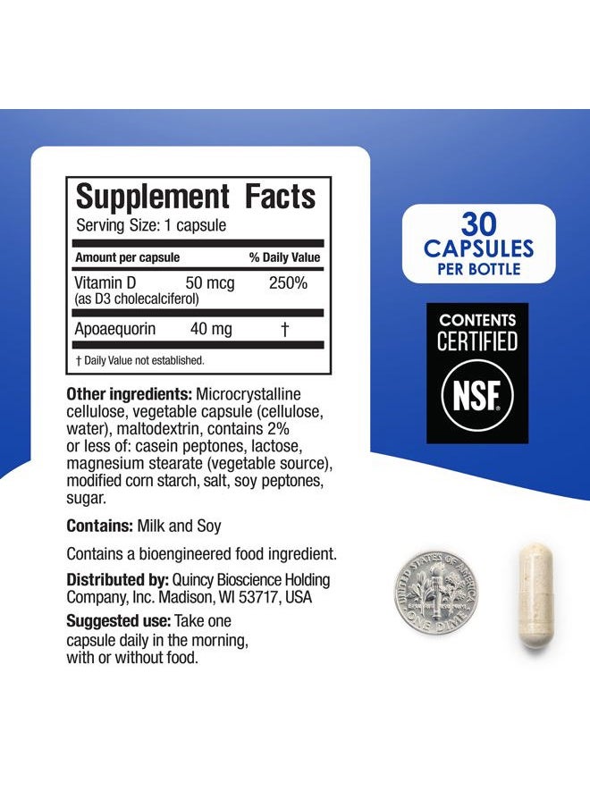 Prevagen - Professional Formula 40mg, 30 Capsules |1 Pack| with Apoaequorin & Vitamin D with Attractive and Stackable Prevagen Storage Box - Image 1