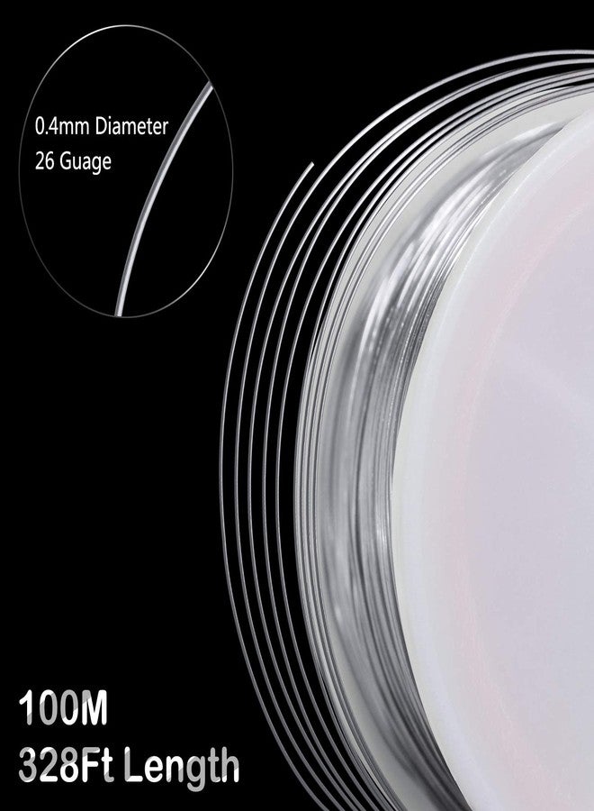 MIKIMIQI 328Ft Jewelry Wire - 26 Gauge Tarnish Resistant Copper Beading Wire for Jewelry Making, 0.4mm X 100m (Silver Color) - Image 4