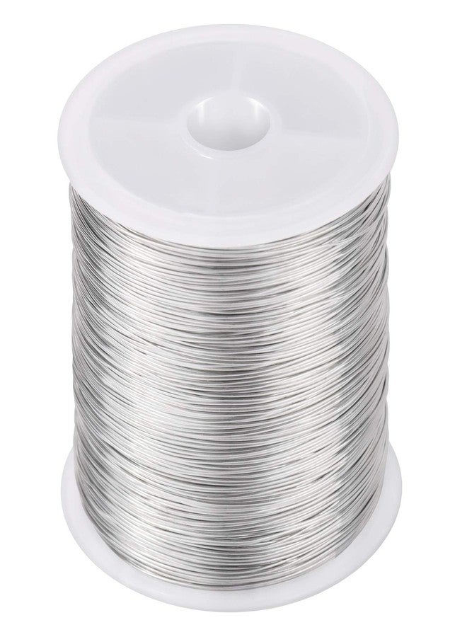 MIKIMIQI 328Ft Jewelry Wire - 26 Gauge Tarnish Resistant Copper Beading Wire for Jewelry Making, 0.4mm X 100m (Silver Color) - Image 2