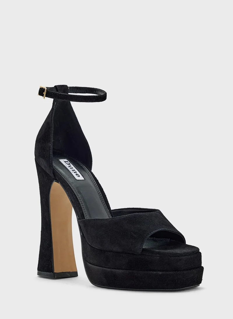 Dune LONDON Mega High Heel Peep Toe Pumps