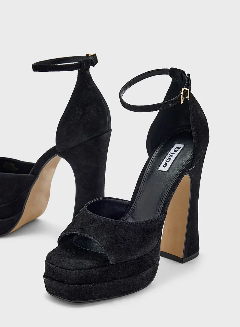 Dune LONDON Mega High Heel Peep Toe Pumps