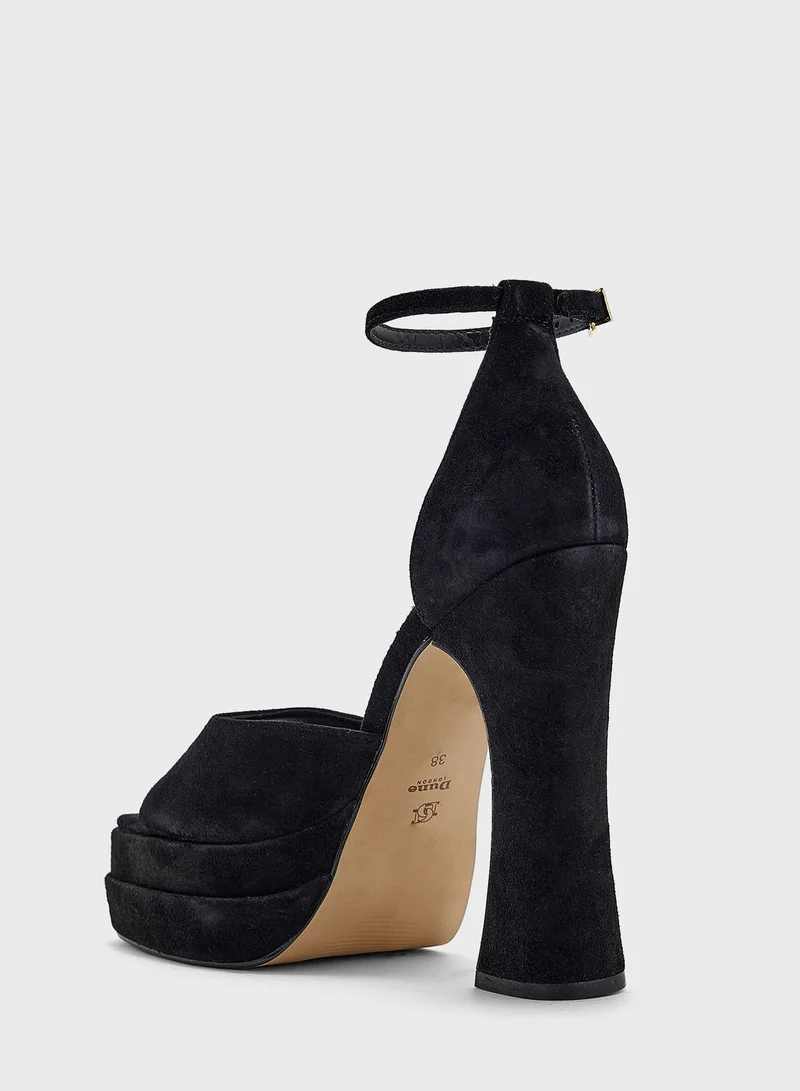 Dune LONDON Mega High Heel Peep Toe Pumps