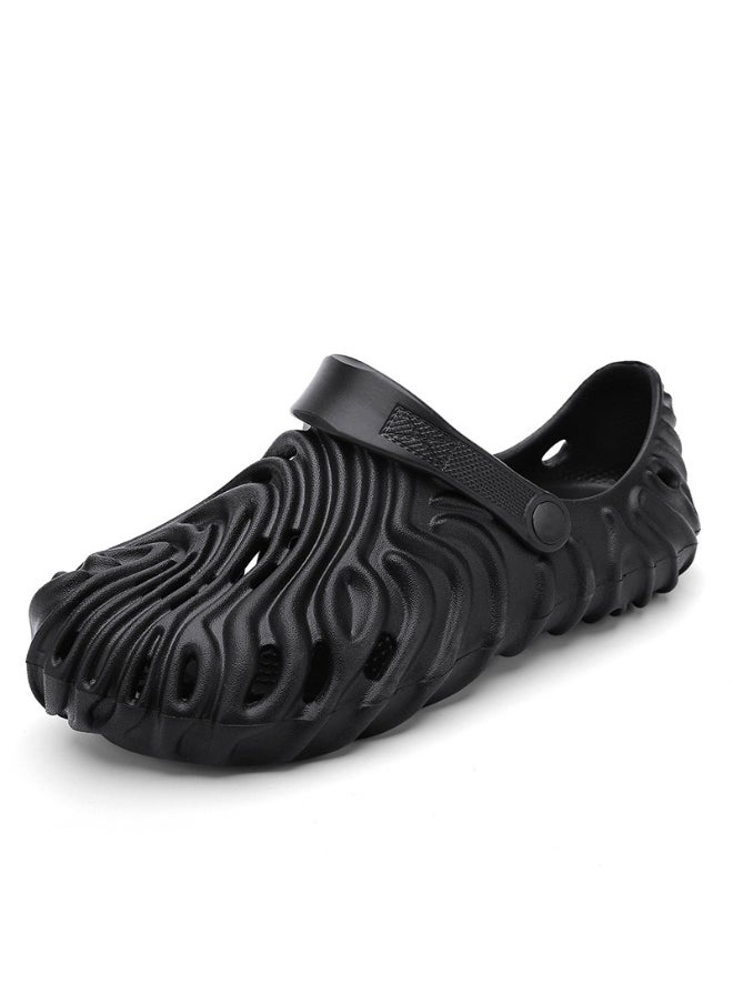 NIBEMINENT Large Size Slip-On Sandals Women's Breathable Anti-Slip Beach  Thong Shoes Fingerprint Design Couple  Style Summer  - Image 1