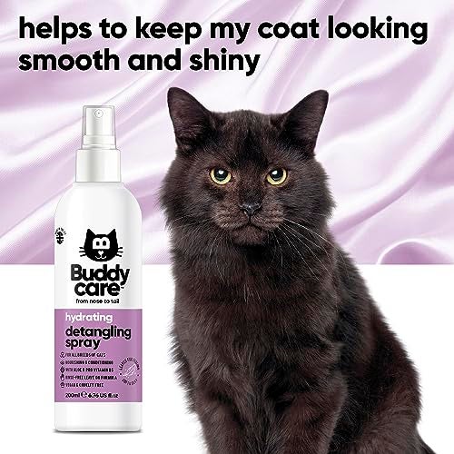 Buddycare Detangling Spray for Cats - Effective Cat Matted Fur Remover and Detangle Spray to Promote a Healthy Coat, Easily Removes Matted Hair for a Smooth and Shiny Coat - Image 3