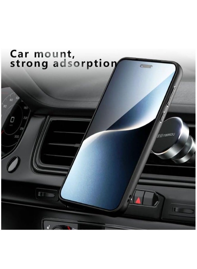 Generic - [1+1 Sets] For Honor Magic7 Pro Case Cover & Screen Protector Magnetic Frosted Translucent Back Protective Slim Phone Cover, Anti-Fingerprints, Anti-Fall Drop Protection，1 Tempered Flims - Image 1