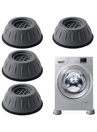 silent mode not vibrating 4 Pcs/Set Anti-Vibration Pads Rubber Noise Reduction Vibration Anti-Walk  Foot Mount for Washer and Dryer Adjustable Height Washing Machine Mat  (Blue) main image 1