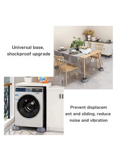 HIAS "4pcs Anti-Vibration Pads for Washer & Dryer – Shock Absorbing, Noise Cancelling, Non-Slip Washing Machine Pads to Prevent Shifting, Shaking, and Walking – Heavy-Duty Floor Protectors for Quiet Laundry, Fits All Machines"  - Image 3