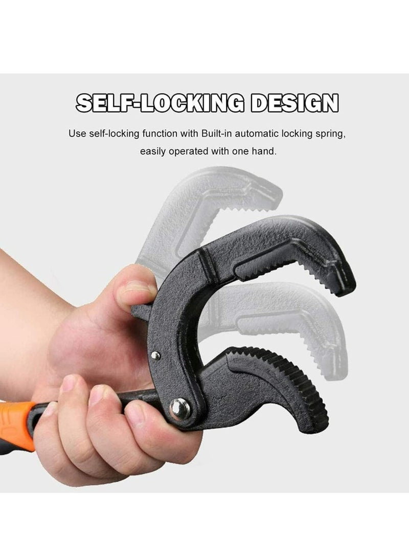 Adjustable Wrench Multi-function Spanner, 1pc Pipe Wrench Heavy Duty Quick Multi-function Self-Adjusting Spanner Power Grip Pipe Wrench，size：26cm - Image 5