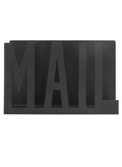 MyGift Modern Black Metal Mail Holder Countertop Organizer With Cutout Mail Lettering Design Office Desktop Envelope And Document Storage Rack  - Image 5