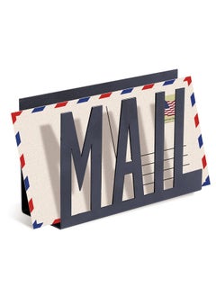 MyGift Modern Black Metal Mail Holder Countertop Organizer With Cutout Mail Lettering Design Office Desktop Envelope And Document Storage Rack  - Image 1