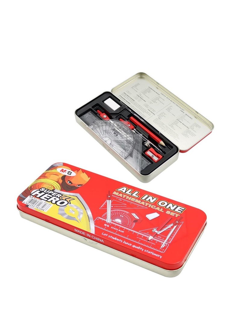 M&G M&G Chenguang Super Hero Geometric Set All In One Metal Box - No: HARL1304  - Image 1