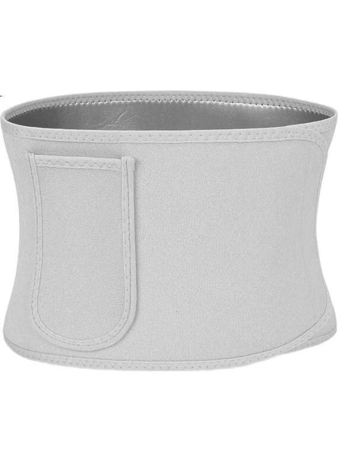 Chidong Sweat-Inducing Waist Trimmer Belt For Men And Women, Fitness Exercise Running Deep Squat Fat Burning Abdominal Shaping Slimming Waist Support Belt, Gray, One Size Fits All - Image 2