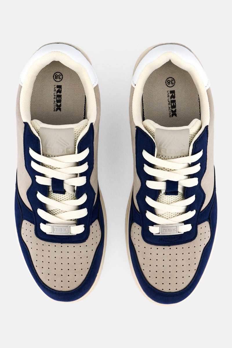 RBX Women Suede Lace Up Outdoor Shoes, Multicolor - Image 3