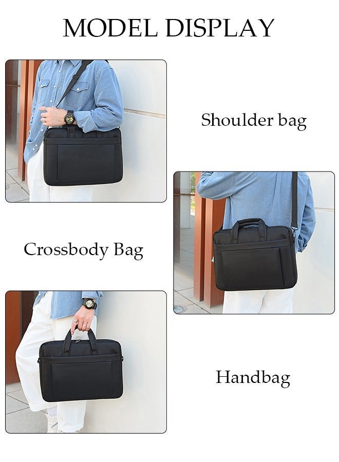 DUNISO 15 Inch Laptop Bag with Multi Compartment Lightweight Laptop Hand Bag Crossbody Bag Travel Business Briefcase Water-Resistant Dust-proof Shoulder Messenger Bag for Men and Women Work Office - Image 4