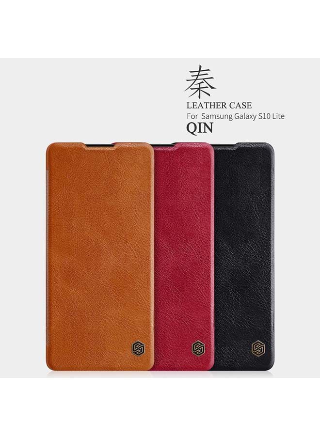 NIBEMINENT Leather Flip CaseCover For Samsung Galaxy S10 Lite 2020 G770 Black - Image 3