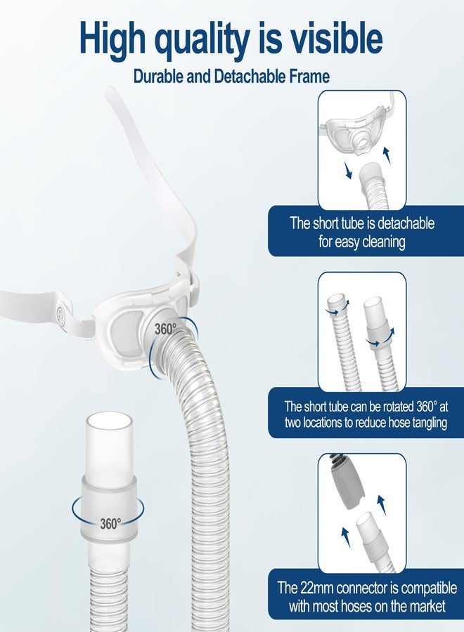 MEDICOLOR Replacement Set for P10 - Includes Head Strap, Nasal Cushion (M) and Frame System, Soft & Silent, All-in-one CPAP Supply Kit for Comfort Wearing - Image 3