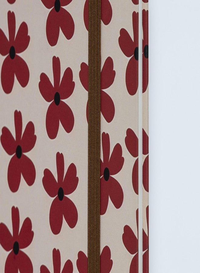 COMMA | Bloom Series | A5 Size | Hard Bound Notebook | 160 Pages | 100gsm Natural Shade Paper | Paper Coated Cover Material - Red - Image 3