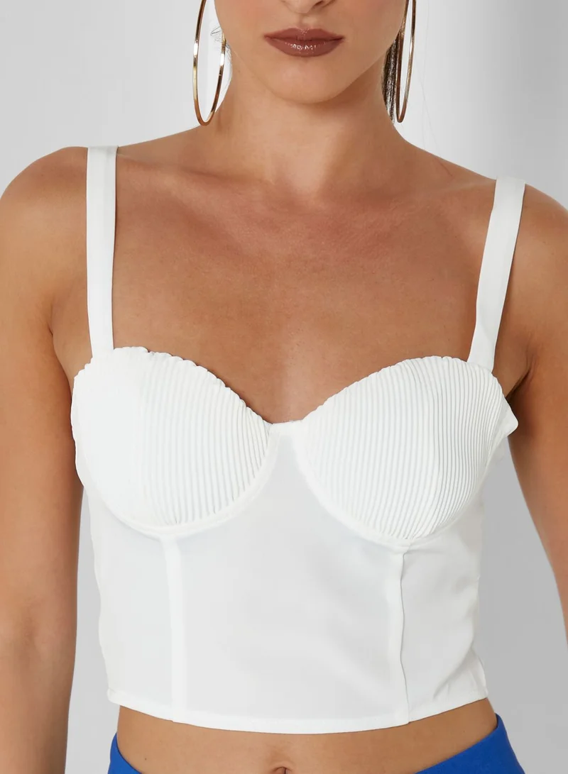 Missguided Pleated Crop Top