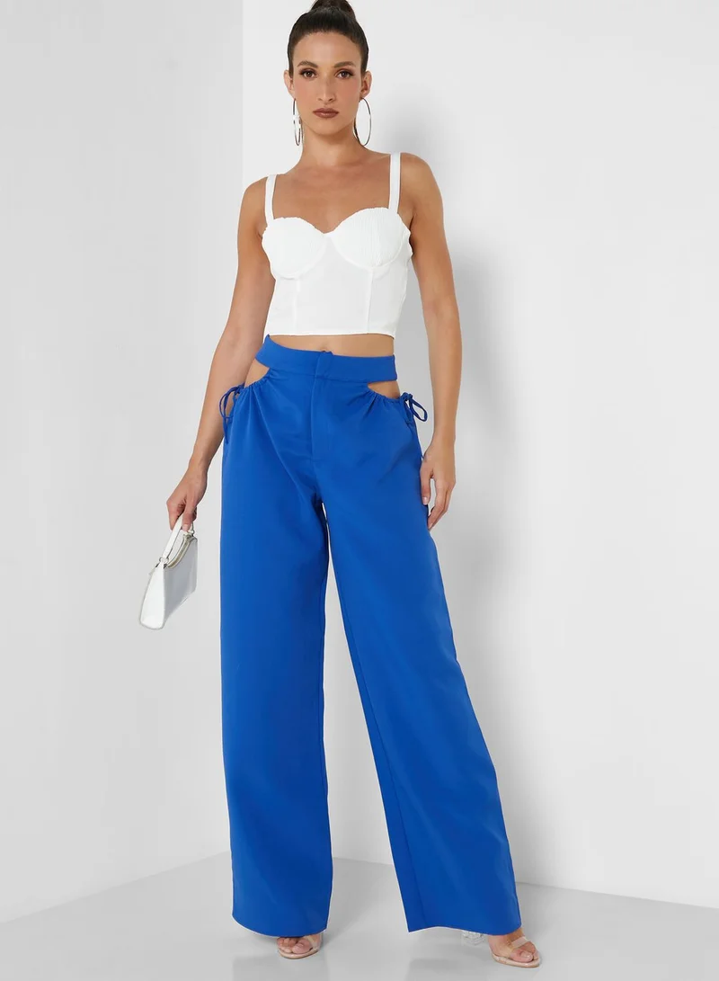 Missguided Pleated Crop Top