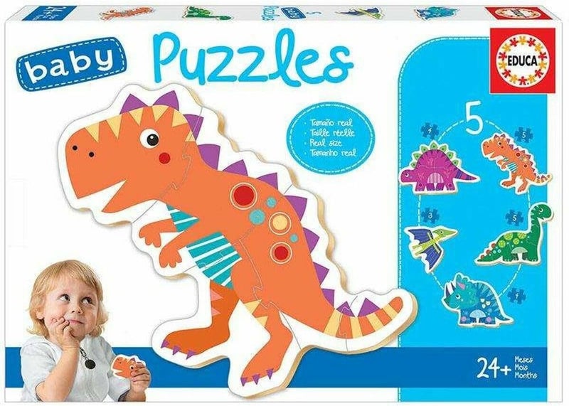 EDUCA - Childrens Puzzle 24 Months Dinosaurs, Puzzle for Children (Puzzle for Development, Agility and Fun Boys and Girls (18873)) - Image 1